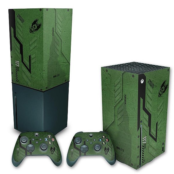 KIT Xbox Series X Skin e Capa Anti Poeira - Halo Infinite