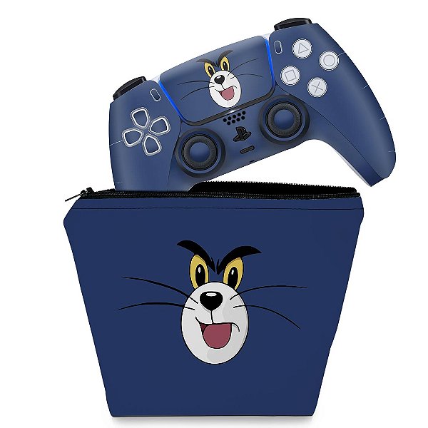 KIT Capa Case e Skin PS5 Controle - Tom