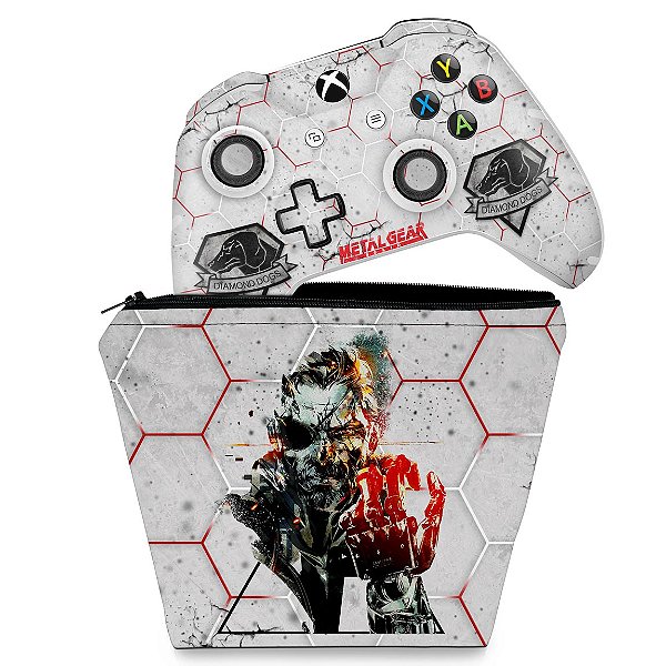 KIT Capa Case e Skin Xbox One Slim X Controle - Metal Gear Solid