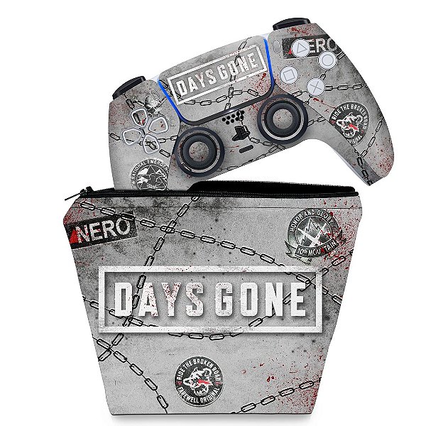 KIT Capa Case e Skin PS5 Controle - Days Gone