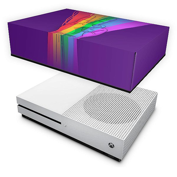 Xbox One Slim Capa Anti Poeira - Rainbow Colors Colorido