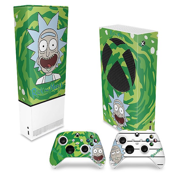 KIT Xbox Series S Capa Anti Poeira e Skin - Rick And Morty
