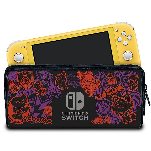 Case Nintendo Switch Lite Bolsa Estojo - Pokémon Scarlet e Violet