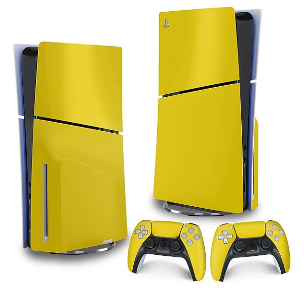 Skin PS5 Slim Vertical - Amarelo