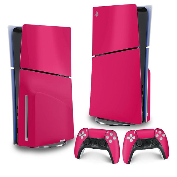 Skin PS5 Slim Vertical - Rosa