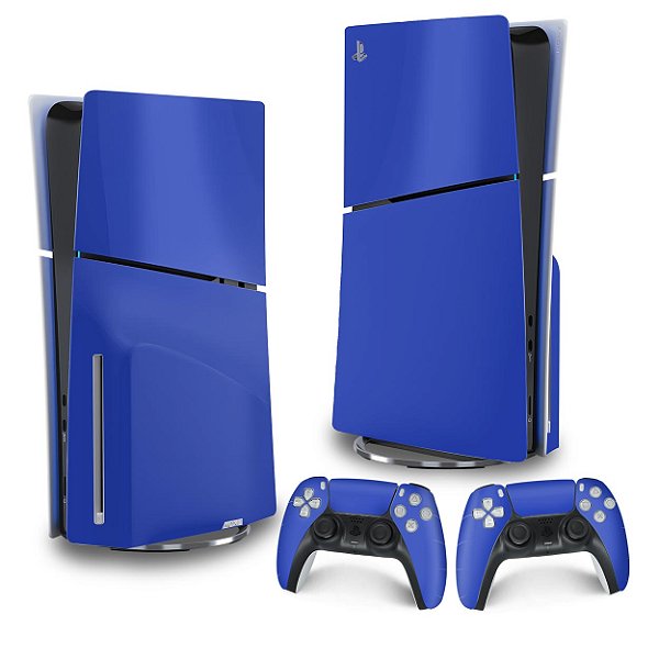 Skin PS5 Slim Vertical - Azul Escuro