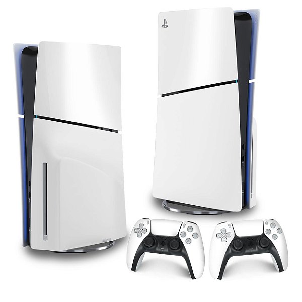 Skin PS5 Slim Vertical - Branco