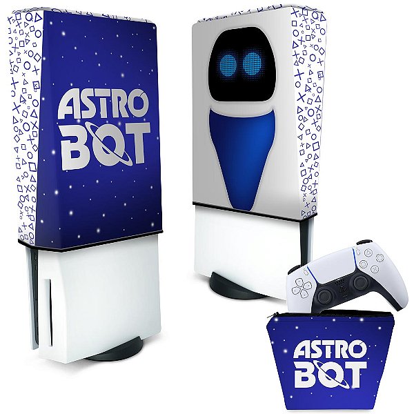 KIT Capa PS5 e Case Controle - Astro Bot