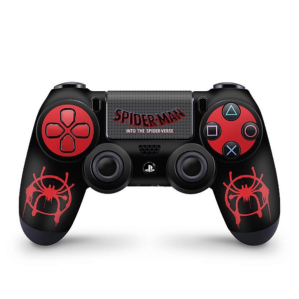 Skin PS4 Controle - Homem-Aranha no Aranhaverso