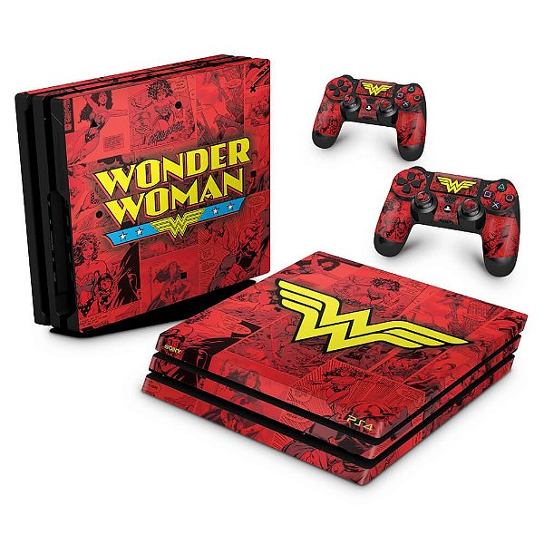 PS4 Pro Skin - Mulher Maravilha Comics