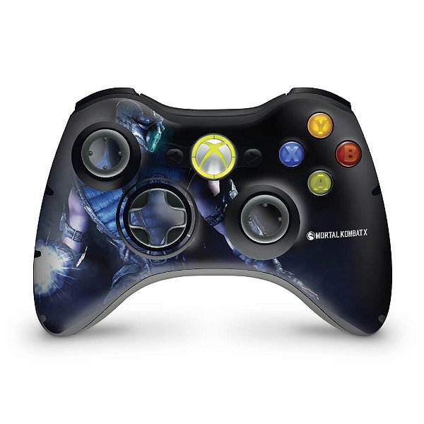 Skin Xbox 360 Controle - Mortal Kombat X Subzero