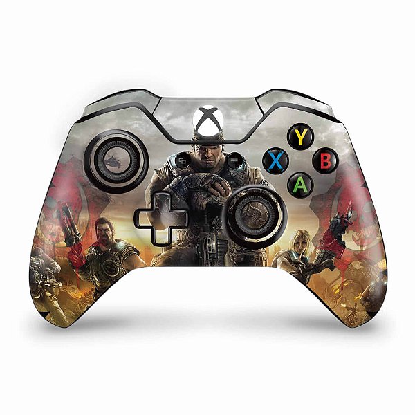 Skin Xbox One Fat Controle - Gears of War - Skull