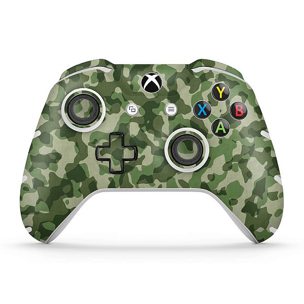 Skin Xbox One Slim X Controle - Camuflagem Verde