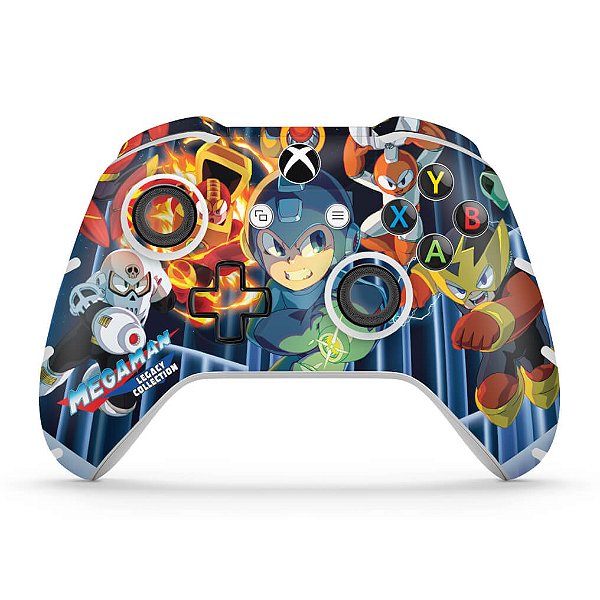 Skin Xbox One Slim X Controle - Megaman Legacy Collection