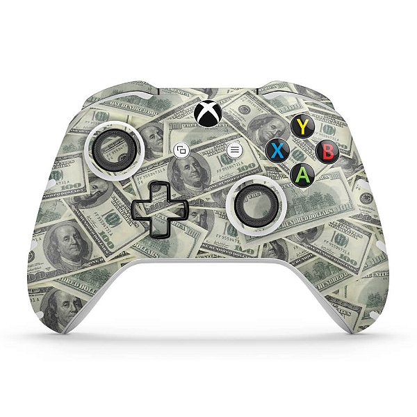 Skin Xbox One Slim X Controle - Dollar Money Dinheiro