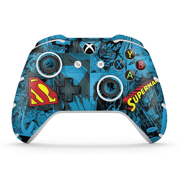 Skin Xbox One Slim X Controle - Super Homem Superman Comics