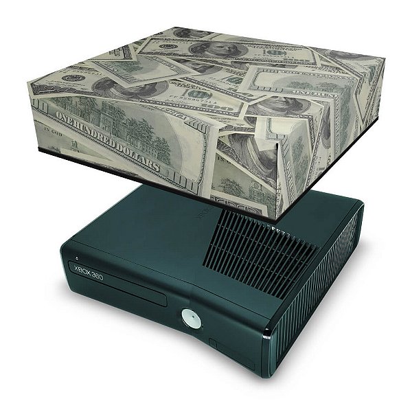 Xbox 360 Slim Capa Anti Poeira - Dollar Money Dinheiro