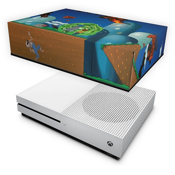 Xbox One Slim Capa Anti Poeira - Rick And Morty Mario