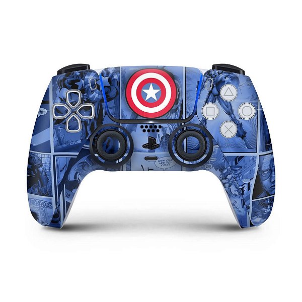 Skin PS5 Controle - Capitão América Comics