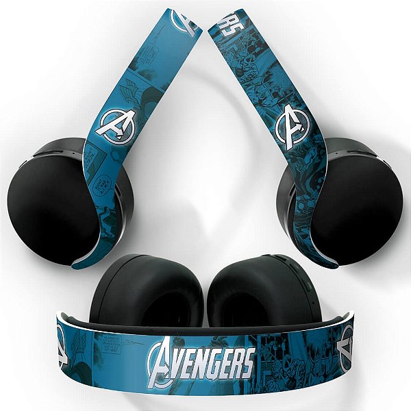 PS5 Skin Headset Pulse 3D - Avengers Vingadores Comics