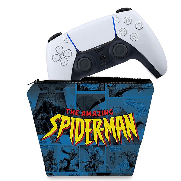 Capa PS5 Controle Case - Homem-Aranha Spider-Man Comics