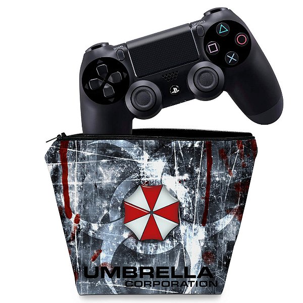 Capa PS4 Controle Case - Resident Evil Umbrella