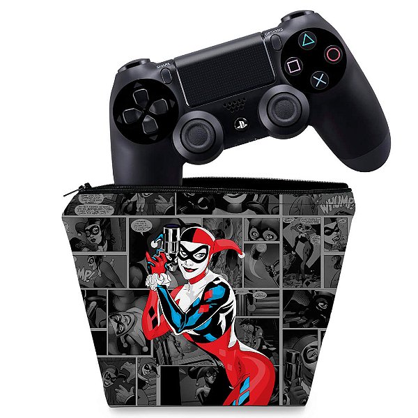 Capa PS4 Controle Case - Harley Quinn - Arlequina #A