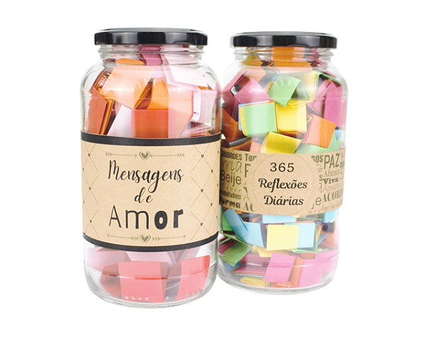 Kit Pote 365 Reflexões Diárias e Pote de Amor