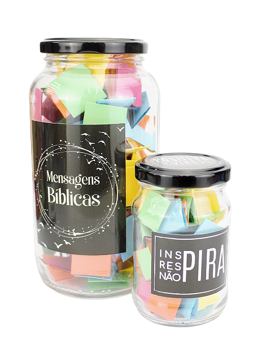 kit Pote Bíblico+ Pote 45 mensagens de Inspiração