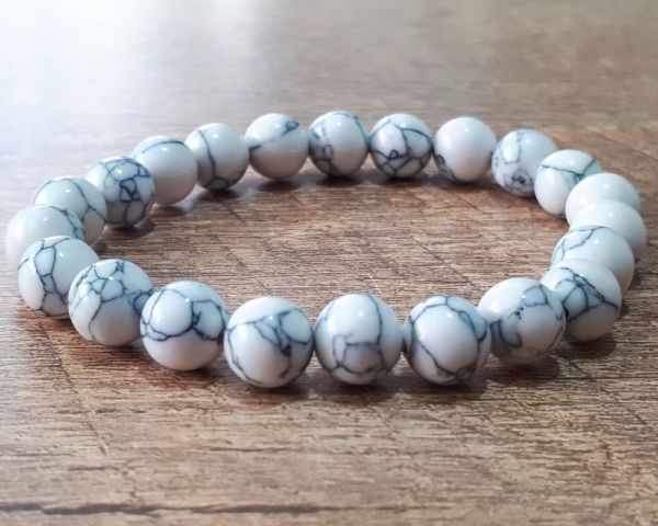 Pulseira de Howlita Branca