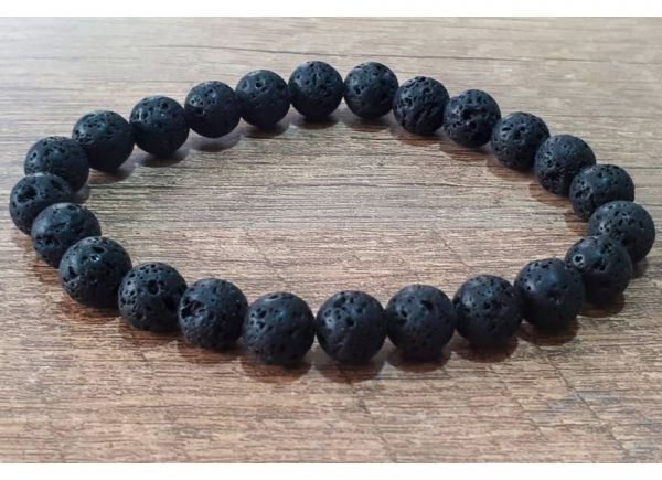 Pulseira de Pedra Vulcânica