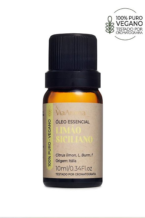 Óleo Essencial de Limão Siciliano - 10ml | Via Aroma