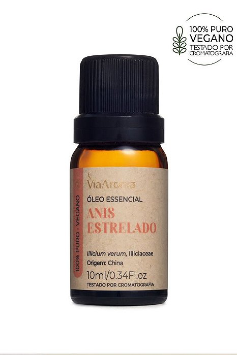 Óleo Essencial de Anis Estrelado - 10ml | Via Aroma