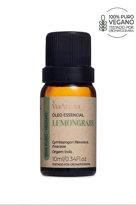 Óleo Essencial de Lemongrass - 10ml | Via Aroma