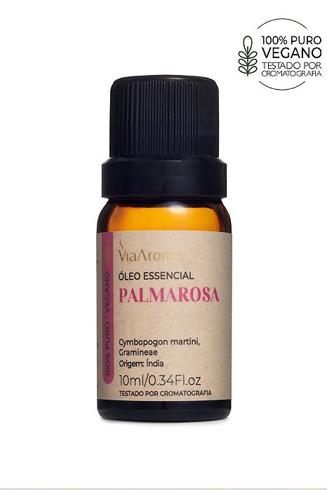 Óleo Essencial de Palmarosa - 10ml | Via Aroma