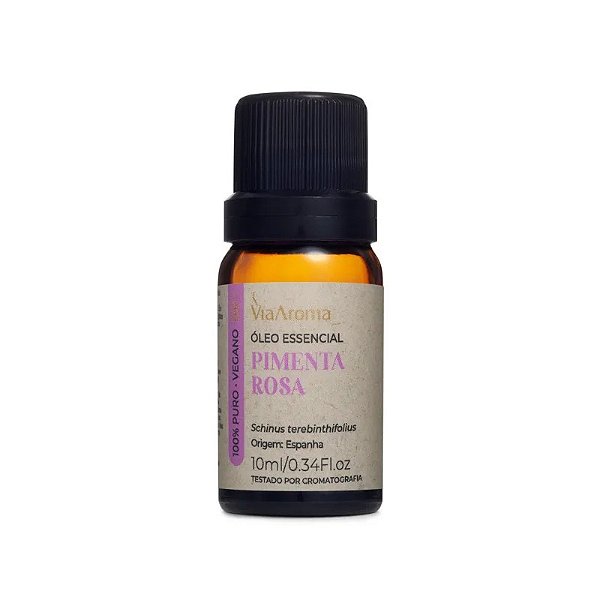 Óleo Essencial Pimenta Rosa Via Aroma - 10ml