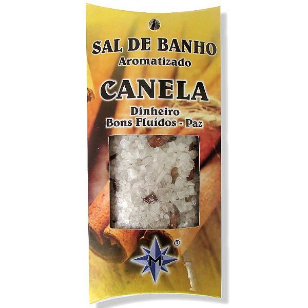 Sal de Banho Aromatizado com Ervas - Canela: Dinheiro, Bons Fluídos, Paz