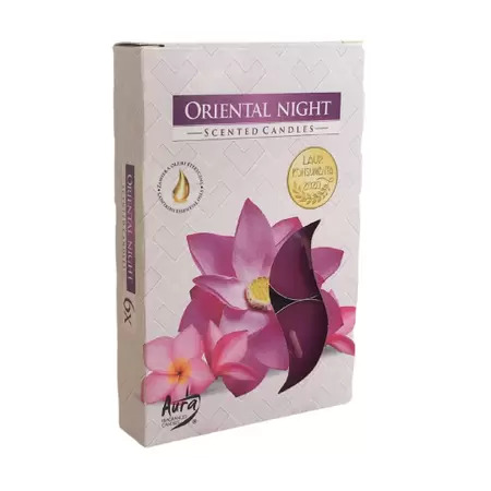 Velas Tealights Perfumadas Caixa com 6 Unidades Aura - Oriental Night