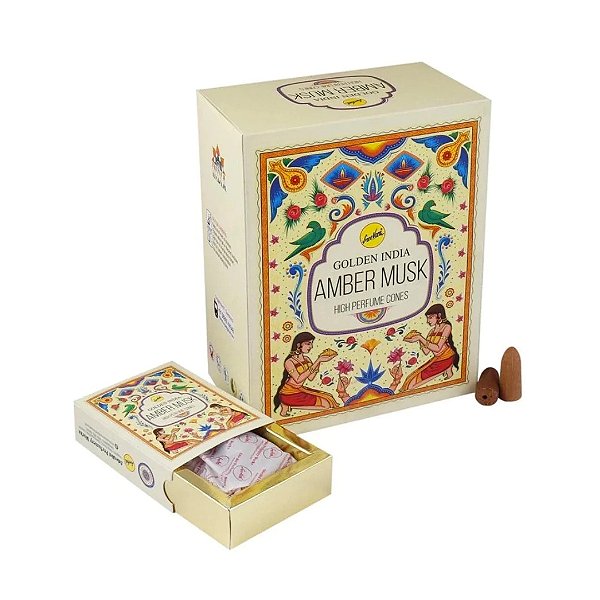 INCENSO CASCATA GOLDEN INDIA - AMBER MUSK