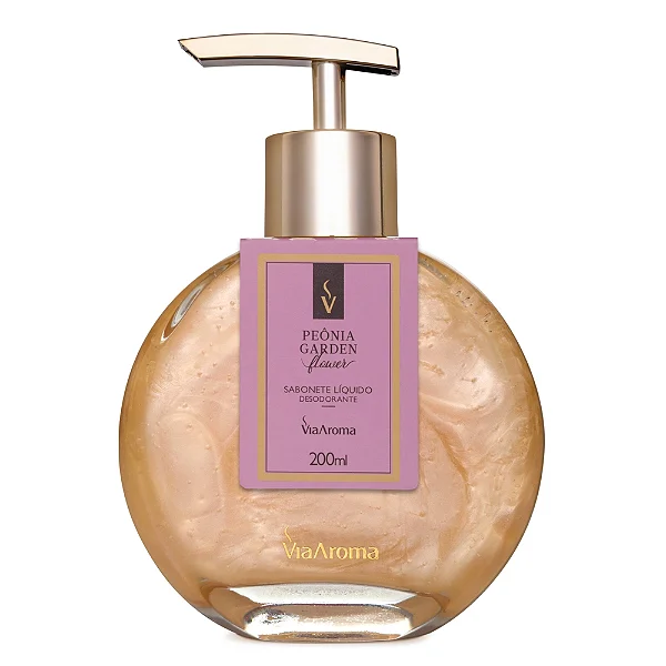 Sabonete Líquido Desodorante Peônia Garden Via Aroma - 200ml