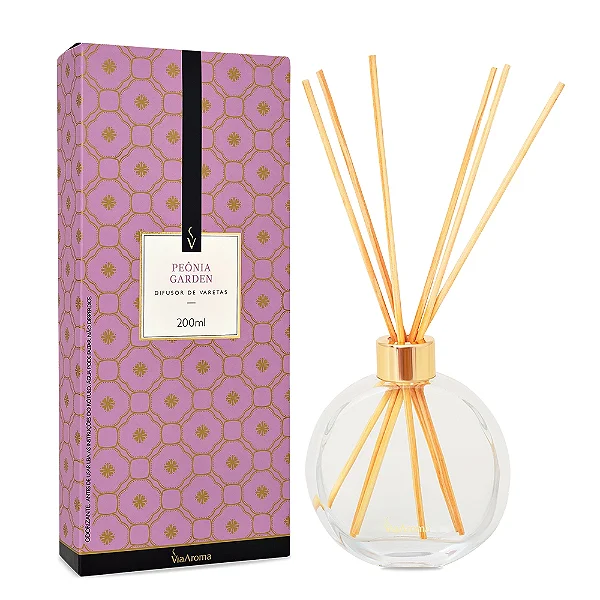 Difusor de Varetas Peônia Garden Via Aroma - 200ml