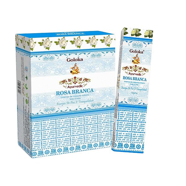 Incenso Massala Goloka - Rosas Brancas
