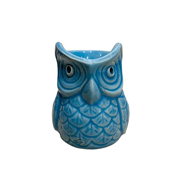 RECHAUD DE CERAMICA CORUJA AZUL