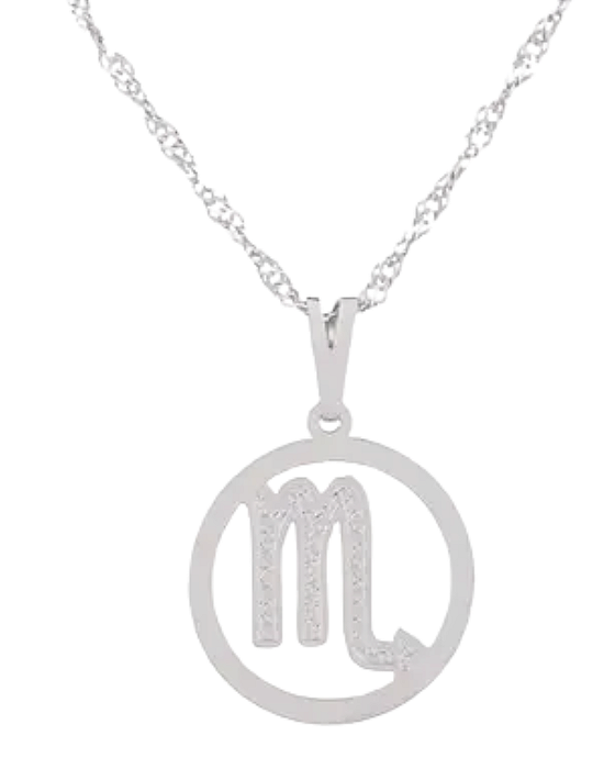 Gargantilha Signo Escorpião 12 mm - Sunshine Cristais Tamanho: 1.Corrente 45 cm