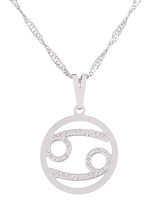Gargantilha Signo Câncer 12 mm - Sunshine Cristais Tamanho: 1.Corrente 45 cm
