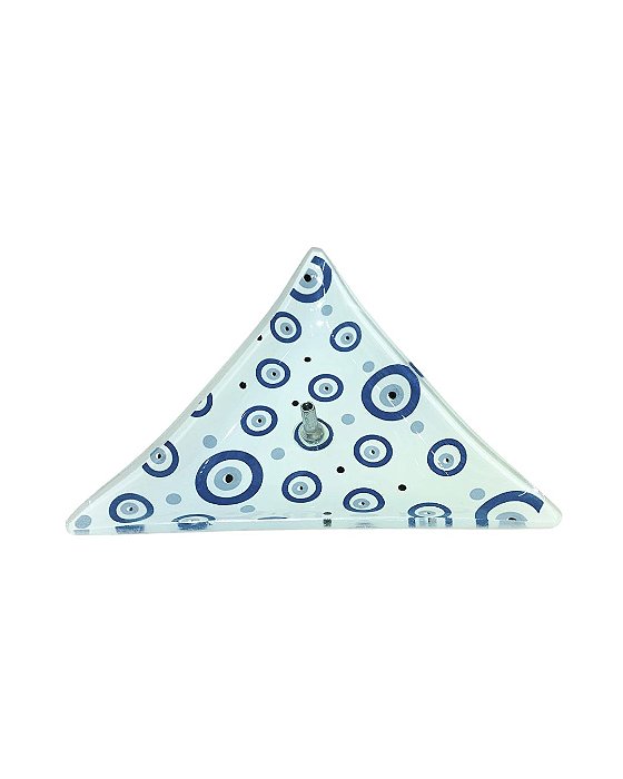 Incensário de Vidro Triangular - Olho Grego