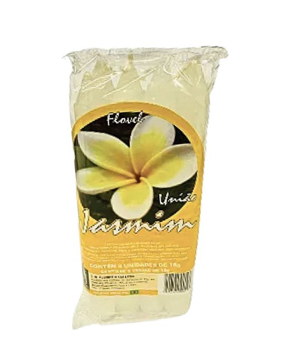Vela Flovel Aromática Branca - Palito - Jasmim - Pacote com 8