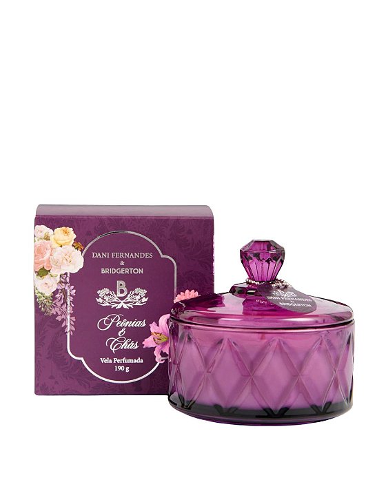 Vela Perfumada Peônias e Chás 190g | Dani Fernandes & Bridgerton