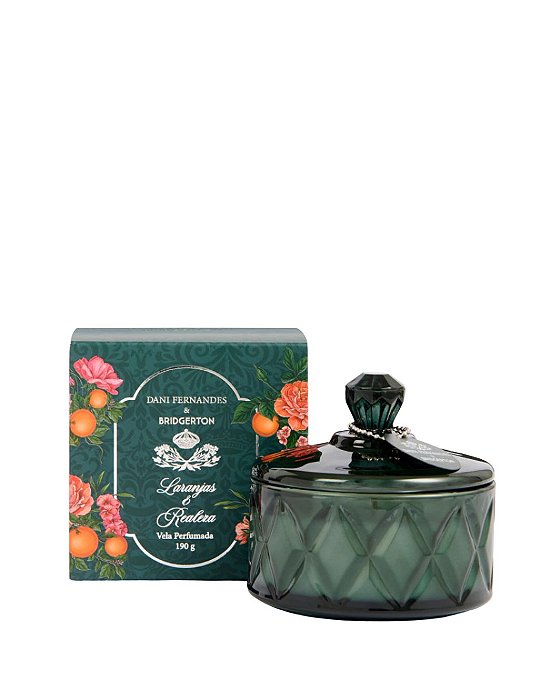 Vela Perfumada Laranjas & Realeza 190g | Dani Fernandes & Bridgerton