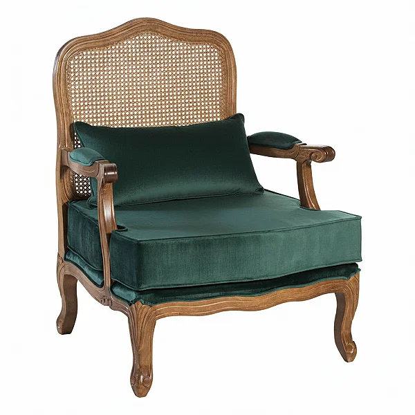 Poltrona King com Tela - Imbuia/Verde - Alto Padrão Móveis.